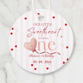 Red Pink Heart Valentine's Day Sweetheart Birthday フェイバータグ
