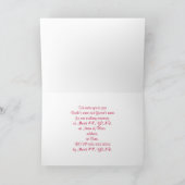 Red Pink Hearts I do Wedding Invitation Cards 招待状 (内部)