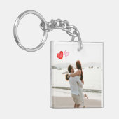 Red & Pink Hearts Valentine's Day Minimalist キーホルダー (正面左)