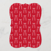 Red Pink Hello Gorgeous bow doodle Galentine’s 招待状 (裏面)