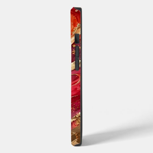 Red & Pink Marble Gold iPhone 14 Case Case-Mate iPhoneケース (裏面 / 左)