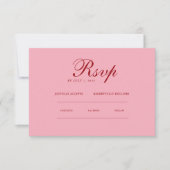 Red pink Minimalist Elegant | RSVP & QR Website (正面)