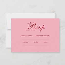Red pink Minimalist Elegant | RSVP & QR Website