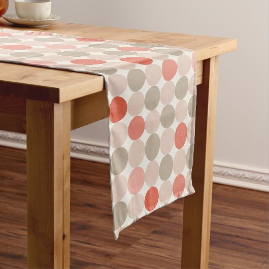 Red Pink Mocha Geometric Table Runner ロングテーブルランナー (インサイチュ)