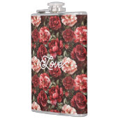 Red Pink Rose Flowers フラスク (左)