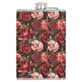 Red Pink Rose Flowers フラスク (裏面)