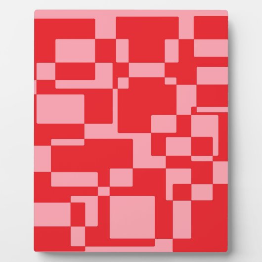 Red-pink squares フォトプラーク (正面)