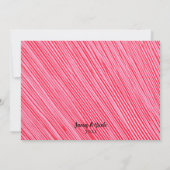 Red & Pink Stripe Holiday JOY Photo Christmas Card 招待状 (裏面)