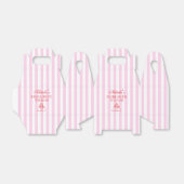 Red Pink Stripes Bachelorette Weekend Party フェイバーボックス (折り畳みなし)
