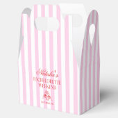 Red Pink Stripes Bachelorette Weekend Party フェイバーボックス (オープン)