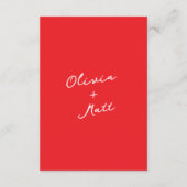 Red + Pink Wedding Details Enclosure Card エンクロージャーカード (裏面)