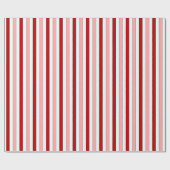 Red Pink White Hand-Drawn Stripes (large scale) ラッピングペーパー (フラット)
