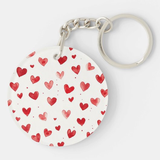 Red Pink White Hearts キーホルダー (裏面)