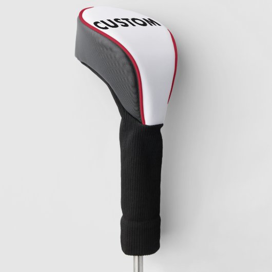 RED Piping Custom Golf Driver Headcover Blank ゴルフヘッドカバー (アングル)