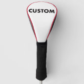 RED Piping Custom Golf Driver Headcover Blank ゴルフヘッドカバー (正面)