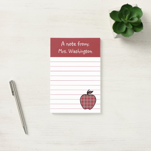 Red Plaid先生のApple Post It Notes ポストイット (オフィス)