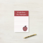 Red Plaid先生のApple Post It Notes ポストイット (デスク上)