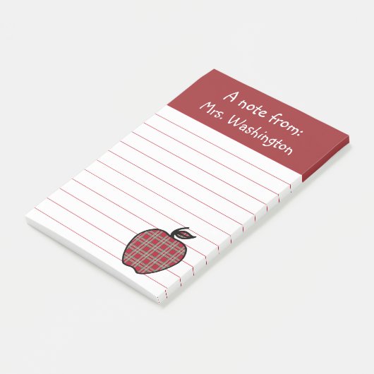 Red Plaid先生のApple Post It Notes ポストイット (アングル)
