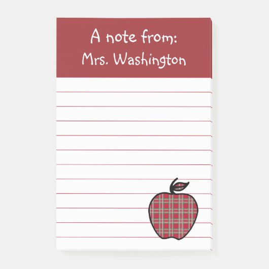 Red Plaid先生のApple Post It Notes ポストイット (正面)
