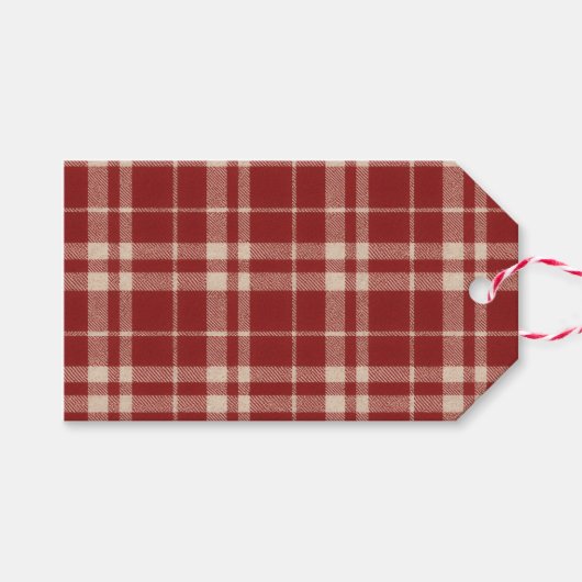 Red Plaid ギフトタグ (正面(横))