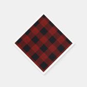 Red Plaid スタンダードカクテルナプキン (角)