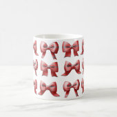 Red plaid Bow Coffee/Tea Mug コーヒーマグカップ (中央)