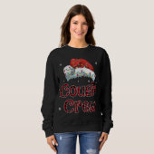 Red Plaid Buffalo Cousin Crew Pajama Matching Fami スウェットシャツ (正面フル)