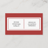 Red Plaid Business Card 名刺 (裏面)