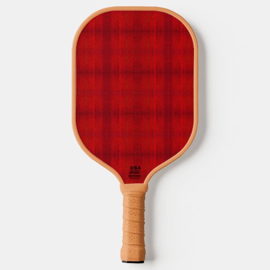 "Red Plaid" (carbon fiber) Pickleball Paddle ピックルボールラケット (裏面)