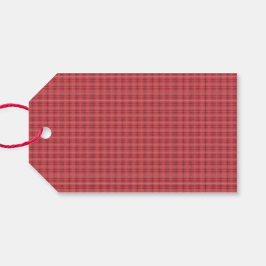 Red Plaid Christmas ギフトタグ (裏面横)