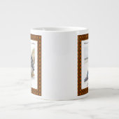  Red Plaid Cozy Christmas Retro Monogram 2 Photo ジャンボコーヒーマグカップ (正面)