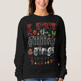 Red Plaid I Put The J i I Ing In Jingle Christma スウェットシャツ