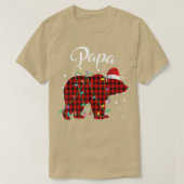 Red Plaid Papa Bear Matching Buffalo Pajama Appare Tシャツ (デザイン正面)