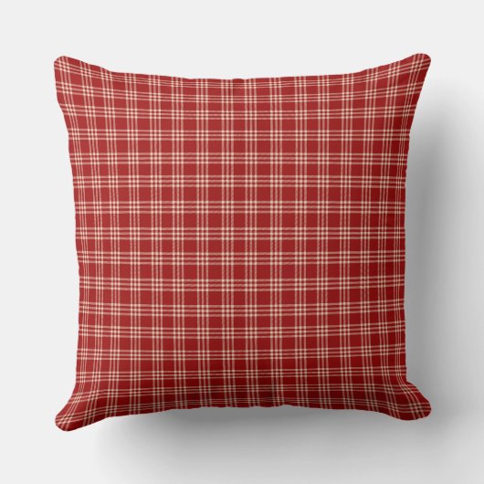 Red plaid pattern クッション (裏面)