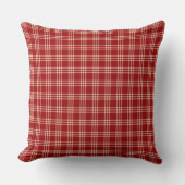 Red plaid pattern クッション (正面)