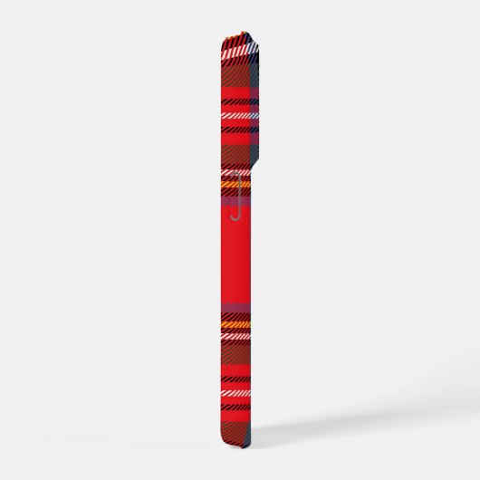 Red Plaid Phone Cases - Customizable  iPhoneケース (右側面)