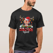 Red Plaid Reindeer Santa Hat Dialysis Squad Nurse  Tシャツ (正面)