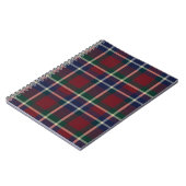 Red Plaid Tartan Journal – Classic Cozy Pattern ノートブック (左側)