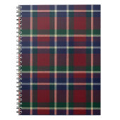 Red Plaid Tartan Journal – Classic Cozy Pattern ノートブック (正面)