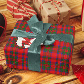 Red Plaid Tartan Scottie Greeting シーズンカード