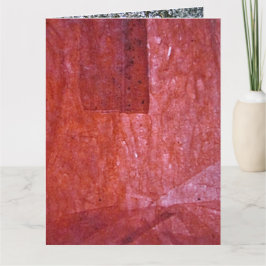 Red plain textured Folded Greeting Card,Ordinary  カード