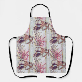 Red Plum Blossoms エプロン