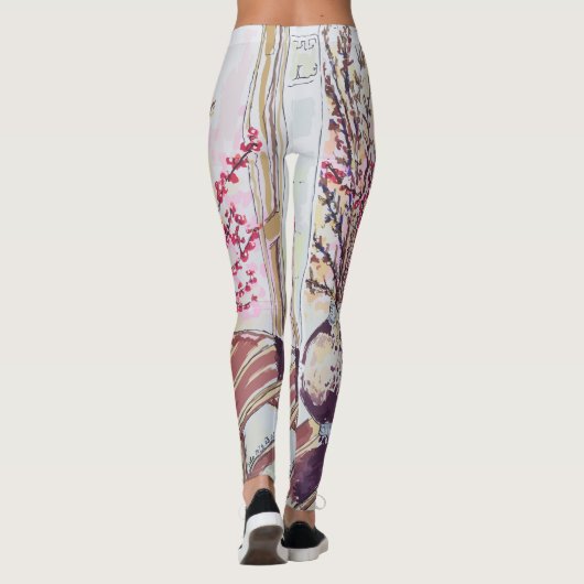 Red Plum Blossoms レギンス (裏面)