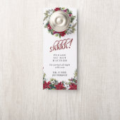 Red Poinsettiaの結婚歓迎は邪魔しない ドアノブサイン (ノブ)