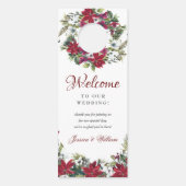 Red Poinsettiaの結婚歓迎は邪魔しない ドアノブサイン (裏面)