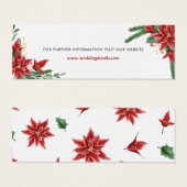 Red Poinsettiaクリスマス結婚のウェブサイト (正面&裏面)