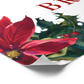 Red Poinsettiaフローラブライダルシャワーフォトプロップ ポスター (角)