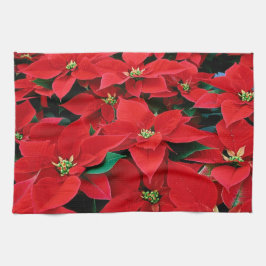 Red Poinsettia キッチンタオル