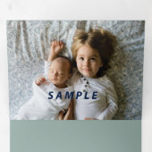 Red Poinsettia 4 Photo Trifold Christmas Card 三つ折りクリスマスカード (内部最初)