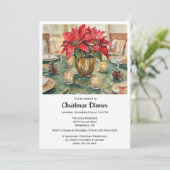 Red Poinsettia Christmas Dinner  招待状 (スタンド正面)